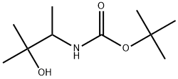 tert-butyl(3-hydroxy-3-methylbutan-2-yl)carbamate Struktur