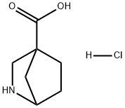 2-Azabicyclo[2.2.1]heptane-4-carboxylic acid, hydrochloride (1:1) Struktur