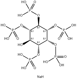 myo-Inositol, 1,2,3,4,5-pentakis(dihydrogen phosphate), decasodium salt (9CI) Struktur