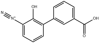 [1,1'-Biphenyl]-3-diazonium, 3'-carboxy-2-hydroxy- Struktur