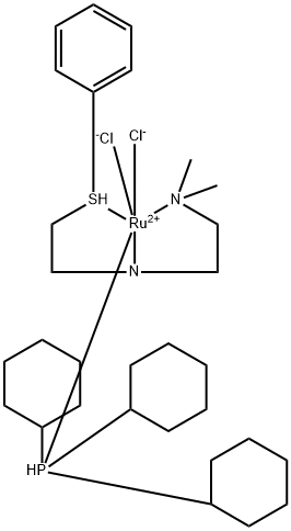 N2](tricyclohexylphosphine)ruthenium(II) Struktur