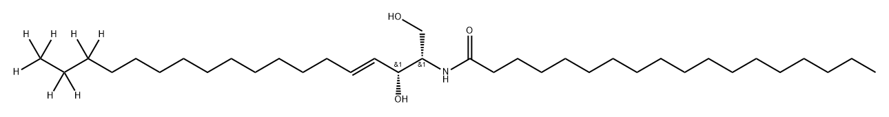 N-[(1S,2R,3E)-2-hydroxy-1-(hydroxymethyl)-3-heptadecen-1-yl-d7]-octadecanamide Struktur