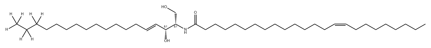 (Z)-N-((2S,3R,E)-1,3-dihydroxyoctadec-4-en-2-yl-16,16,17,17,18,18,18-d7)tetracos-15-enamide Struktur