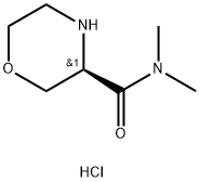 3-Morpholinecarboxamide, N,N-dimethyl-,hydrochloride, (3R)- Struktur