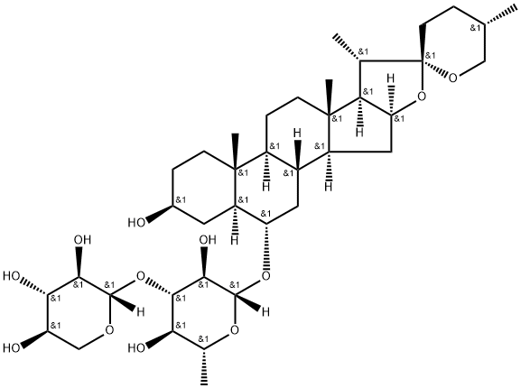 Neochlorogenin 6-O-β-D-xylopyranosyl-(1→3)-β-D-quinovopyranoside Struktur