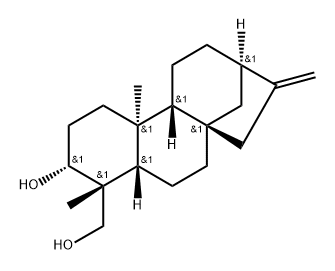 Kaur-16-ene-3,18-diol, (3α,4α)- Struktur