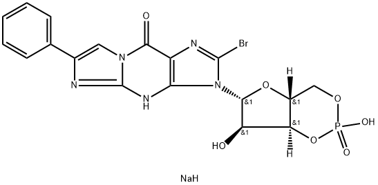 8-Br-PET-cGMP Sodium Salt Structure