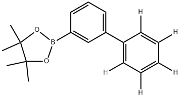 2-([1,1'-biphenyl]-3-yl-2',3',4',5',6'-d5)-4,4,5,5-tertramethyl-1,3,2-dioxaborolane Struktur