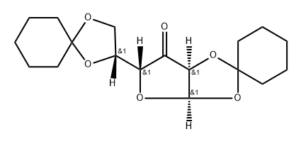 α-D-ribo-Hexofuranos-3-ulose, 1,2:5,6-di-O-cyclohexylidene- Struktur