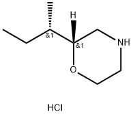 Morpholine, 2-[(1S)-1-methylpropyl]-, hydrochloride, (2R)- Struktur