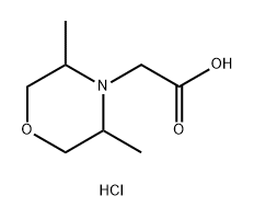 4-Morpholineacetic acid, 3,5-dimethyl-,hydrochloride Struktur