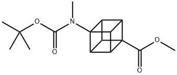 (1r,2R,3R,4s,5s,6S,7S,8r)-methyl 4-((tert-butoxycarbonyl)(methyl)amino)cubane-1-carboxylate Struktur