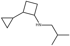 2-cyclopropyl-N-isobutylcyclobutan-1-amine Struktur