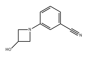 3-(3-hydroxyazetidin-1-yl)benzonitrile Struktur