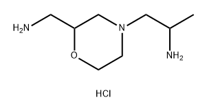 4-Morpholineethanamine,2-(aminomethyl)-α-methyl-,hydrochloride Struktur