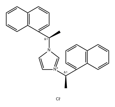 1,3-Bis((R)-1-(naphthalen-1-yl)ethyl)-1H imidazol-3-ium chlorid Struktur