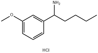 1-(3-methoxyphenyl)pentan-1-amine hydrochloride Struktur