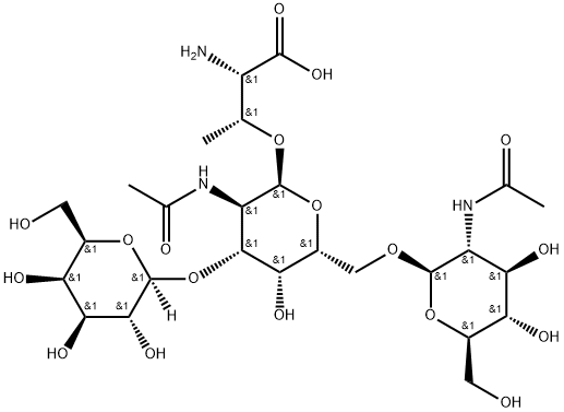 Galβ(1-3)[GlcNAcβ(1-6)]GalNAc-α-Thr 化學構(gòu)造式