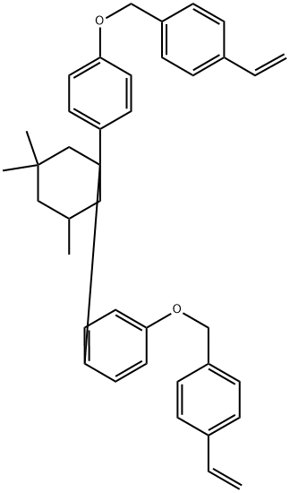 1,1′-(3,3,5-Trimethylcyclohexylidene)bis[4-[(4-ethenylphenyl)methoxy]benzene Struktur