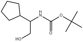 tert-butyl (1-cyclopentyl-2-hydroxyethyl)carbamate Struktur