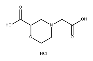 4-Morpholineacetic acid, 2-carboxy-, hydrochloride Struktur