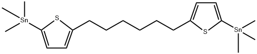 1,6-Bis(5-(trimethylstannyl)thiophen-2-yl)hexane Struktur