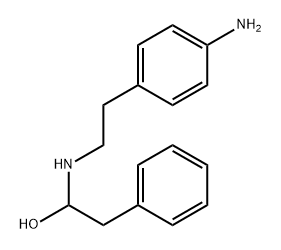 Benzeneethanol, α-[[2-(4-aminophenyl)ethyl]amino]- Struktur