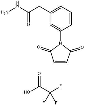 Benzeneacetic acid, 3-(2,5-dihydro-2,5-dioxo-1H-pyrrol-1-yl)-, hydrazide, 2,2,2-trifluoroacetate (1:1) Struktur