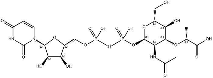 UDP-N-Acetylmuramic acid trisodium salt Struktur