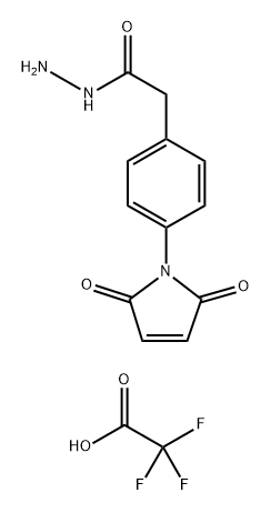 Benzeneacetic acid, 4-(2,5-dihydro-2,5-dioxo-1H-pyrrol-1-yl)-, hydrazide, 2,2,2-trifluoroacetate (1:1) Struktur