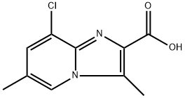 8-chloro-3,6-dimethylimidazo[1,2-a]pyridine-2-carboxylic acid Struktur