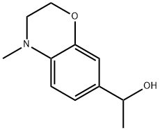 1-(4-methyl-3,4-dihydro-2H-benzo[b][1,4]oxazin-7-yl)ethan-1-ol Struktur