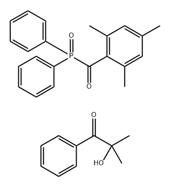 2-Hydroxy-2-methyl-1-phenyl-propan-1-one-2,4,6-Trimethylbenzoyldiphenyl-phosphine oxide mixture Struktur