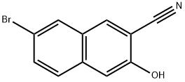 7-bromo-3-hydroxynaphthalene-2-carbonitrile Struktur