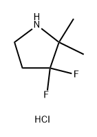 3,3-difluoro-2,2-dimethylpyrrolidine hydrochloride Struktur