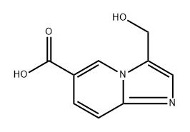 3-(hydroxymethyl)imidazo[1,2-a]pyridine-6-carboxylic acid Struktur