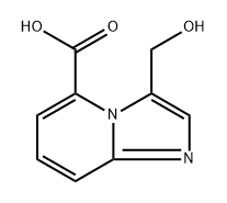 3-(hydroxymethyl)imidazo[1,2-a]pyridine-5-carboxylic acid Struktur