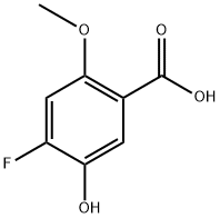 4-fluoro-5-hydroxy-2-methoxybenzoic acid Struktur