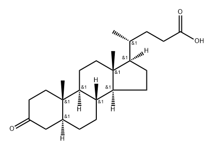 Cholan-24-oic acid, 3-oxo-, (5α)- Struktur