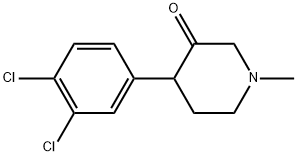 4-(3,4-dichlorophenyl)-1-methylpiperidin-3-one Struktur