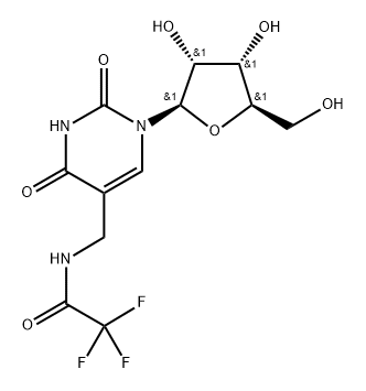 5-(N-Trifluoroacetyl)aminomethyluridine Struktur