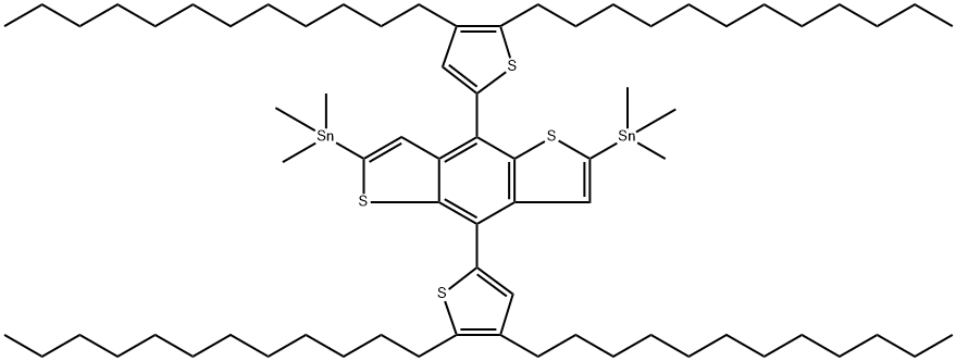 IN1184, 2,6-dibromo-4,8-bis(4,5-didodecylthiophen-2-yl)benzo[1,2-b:4,5-b']dithiophene Struktur