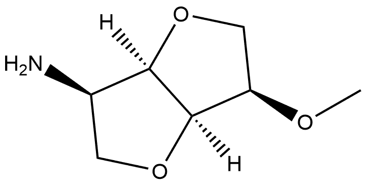 D-Mannitol, 2-amino-1,4:3,6-dianhydro-2-deoxy-5-O-methyl- Struktur