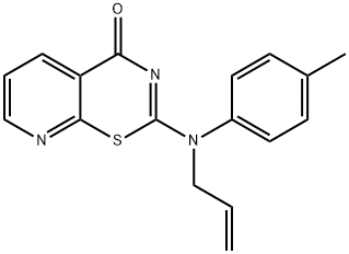 4H-Pyrido[3,2-e]-1,3-thiazin-4-one, 2-[(4-methylphenyl)-2-propen-1-ylamino]- Struktur