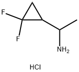 1-(2,2-difluorocyclopropyl)ethan-1-amine hydrochloride Struktur