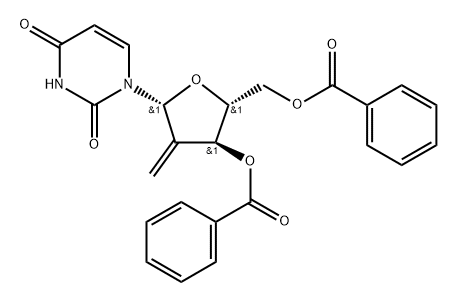 Uridine, 2'-deoxy-2'-methylene-, 3',5'-dibenzoate Struktur