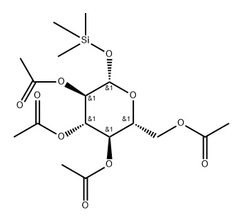 β-D-Glucopyranose, 1-O-(trimethylsilyl)-, 2,3,4,6-tetraacetate Struktur