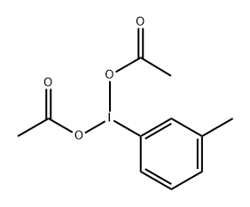 Iodine, bis(acetato-κO)(3-methylphenyl)- Struktur