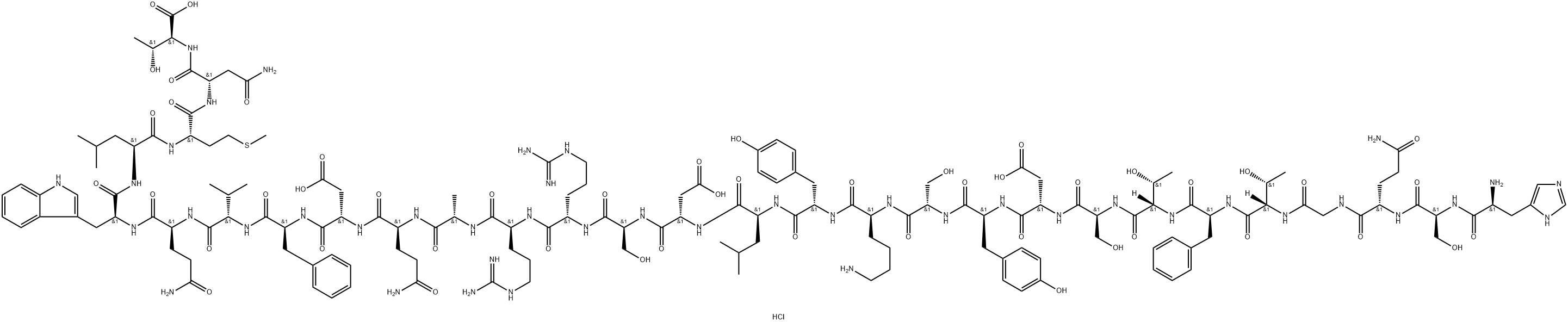 Glucagon (swine), hydrochloride (1:) Struktur