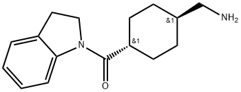 (1r,4r)-4-(2,3-dihydro-1H-indole-1-carbonyl)cyclohexyl]methanamine Struktur